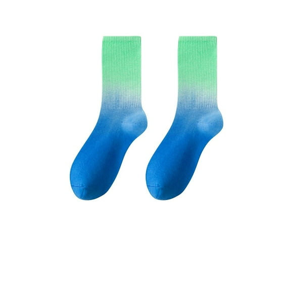 Socks for Women Unisex Gradient Mid-Calf Colorful Sports Outer Stockings