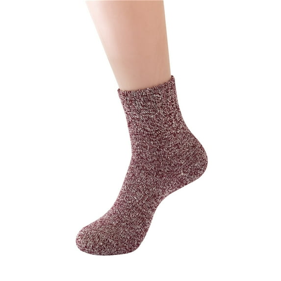 Socks for Women Winter Solid Knitting Plush Warm Socks Home Socks Thickened Cold Proof Socks One Size