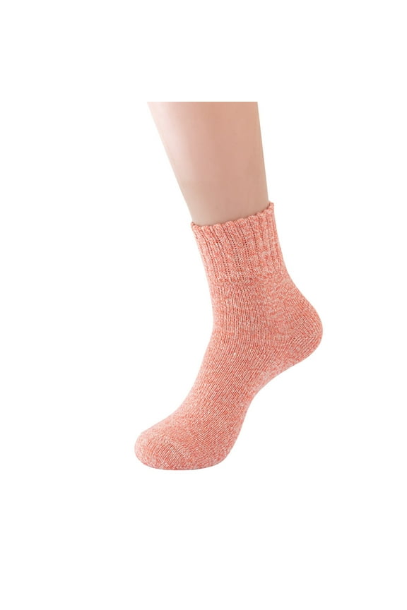 Socks for Women Winter Solid Knitting Plush Warm Socks Home Socks Thickened Cold Proof Socks One Size