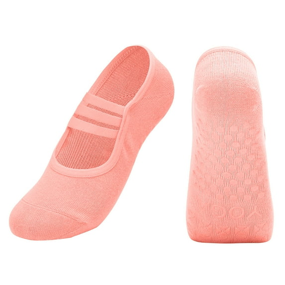 Socks for Women Yoga Socks with Grips Open Top Non Slip Grippy Socks for Barre, Ballet, Barefoot Workout