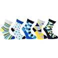thumbnail image 1 of Socks n Socks -  Boys' - Girls' 5-pairs Luxury Cotton Funky Fashion Cool Colorful Designer Fun Socks - Large, 1 of 7