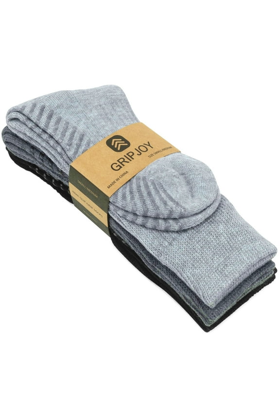 Socks with Grippers for Women and Men, Hospital Socks with Grip – 3 pairs