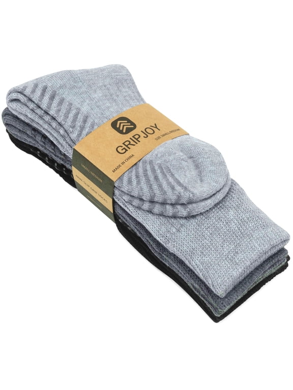 Socks with Grippers for Women and Men, Hospital Socks with Grip – 3 pairs