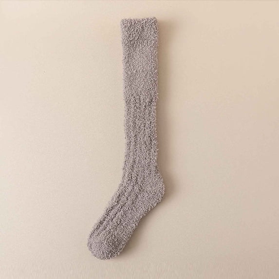 Socks with Ruffles Womens Slipper Socks Winter Warm Fleece Lined Socks Cozy Soft Thick Fuzzy Christmas Socks Coffee One Size