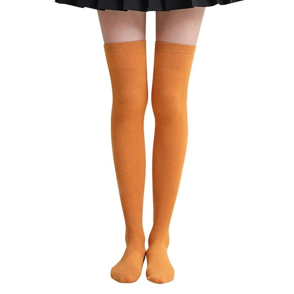 Socks1 Pair Extra Long Solid Color Thigh High Socks Over The Knee High Boot Stockings Nylon LegSocks For Women