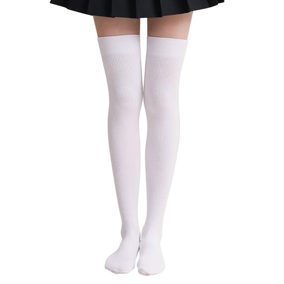 Socks1 Pair Extra Long Solid Color Thigh High Socks Over The Knee High Boot Stockings Nylon LegSocks For Women