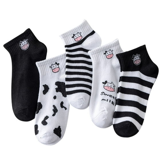 Socks5 Pairs Print Socks For Men Girls Series Print Colorful Pattern Novelty Cute Unisex SocksSocks For Women