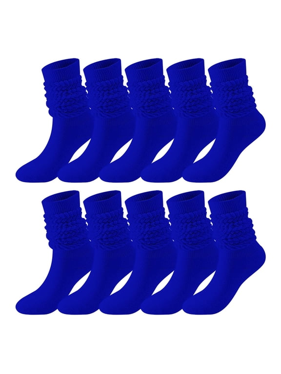 Socks5 Pairs Soild Color Socks Thigh High Boot Socks Soft Scrunch SocksSocks For Women
