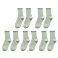 thumbnail image 1 of Socks5pc Socks Ruffle Cuff Casual Socks Cute And Comfortable Knitted Ruffled Socks For All SeasonsSocks For Women, 1 of 6