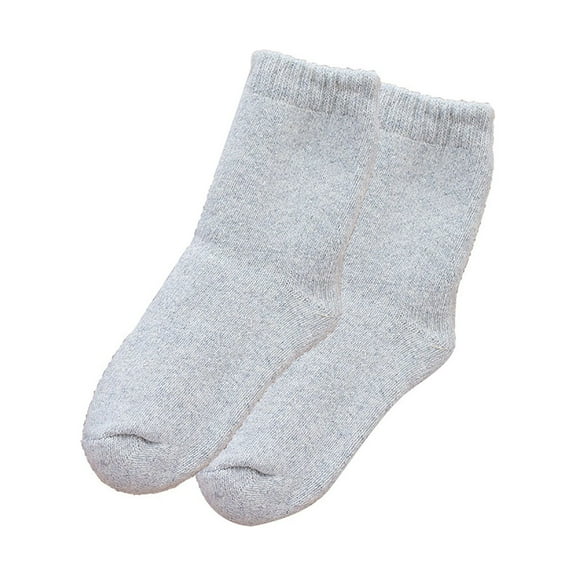 SocksAutumn And Winter Heavy Wool Socks Solid Color Medium Tube Socks Thick Warm Hoop Socks Stockings And Fluffy Towel SocksSocks For Women