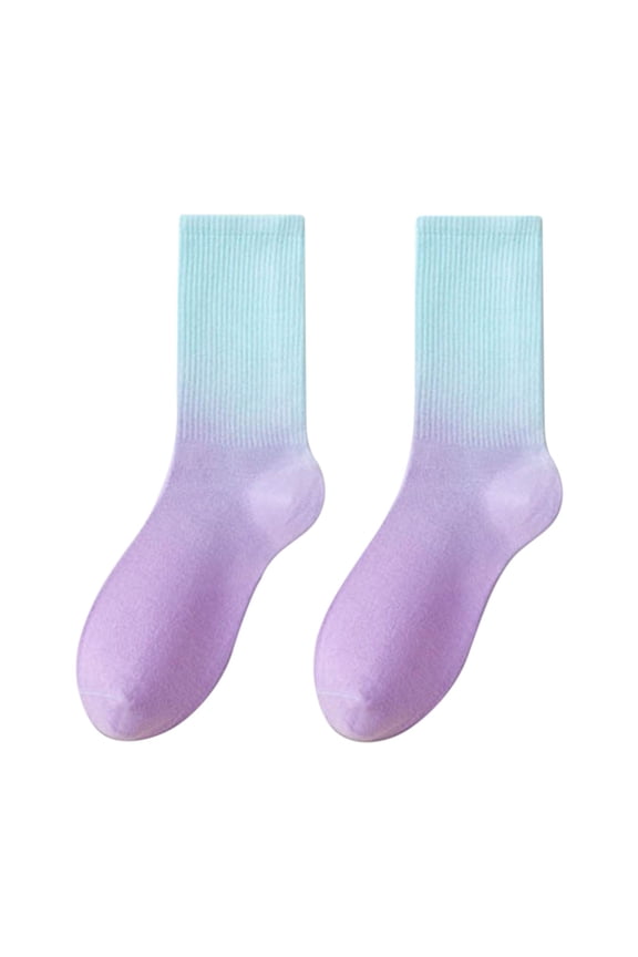 SocksFashionable Tie Dye Gradient Comfortable Casual Socks That Can Be Worn Outside Mid Calf Cotton SocksSocks For Women