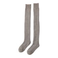 thumbnail image 1 of SocksThickened Warm Wool Over Knee Socks Stockings For Wool Circle Solid Colour Autumn Winter High Wool Thigh Socks With FleeceSocks For Women, 1 of 4