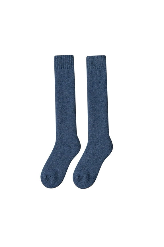SocksWoolen Calf Socks Autumn And Winter Stockings With Extra Thick Wool Ring For Warmth And KneeSocks For Women