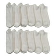 thumbnail image 1 of Socksinbulk 917-879-9-11-white-dz-g Excell Girls Youth No Show Ankle Cotton Value Pack Children Socks, Size 9-11 - 12 Pair, 1 of 2