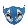thumbnail image 1 of Socksmith Fun Designed Masks - One Size Fits All (Shark Attack - Blue, 1-Pack), 1 of 2