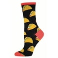 thumbnail image 1 of Socksmith Women's Crew Socks (Tacos - Black, 1-Pack), 1 of 2