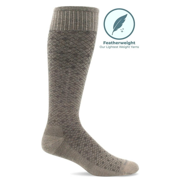 Sockwell Men's Featherweight No Cushion Compression Socks Large - XL Khaki