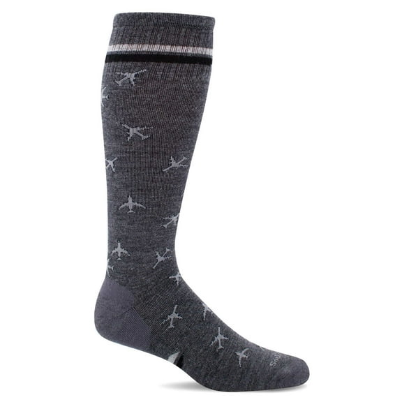 Sockwell Men's In Flight Moderate Graduated Compression Socks Medium/Large Charcoal