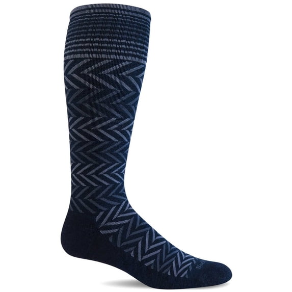 Sockwell Women's Chevron Moderate Graduated Compression Socks Small-Medium Navy