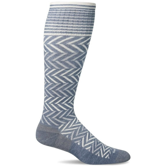 Sockwell Women's Chevron Moderate Graduated Compression Socks Small-Medium Bluestone