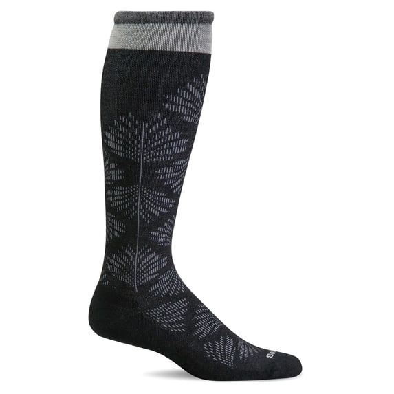 Women's Full Floral | Moderate Graduated Compression Socks | Wide Calf Fit