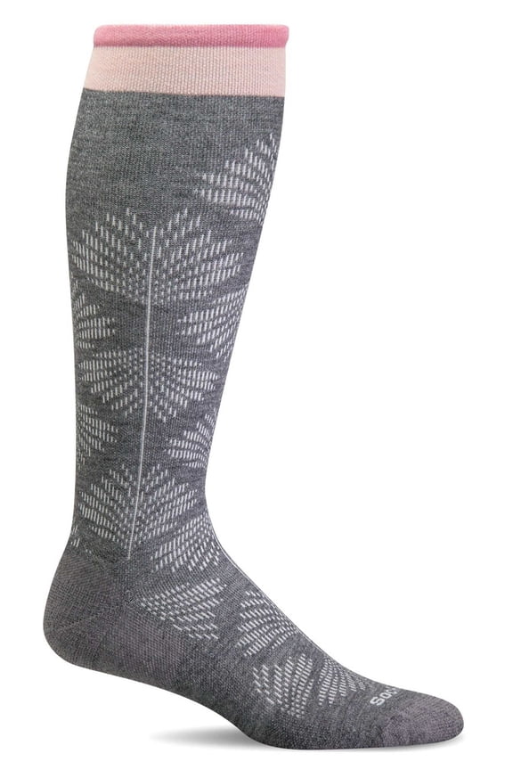 Women's Full Floral | Moderate Graduated Compression Socks | Wide Calf Fit