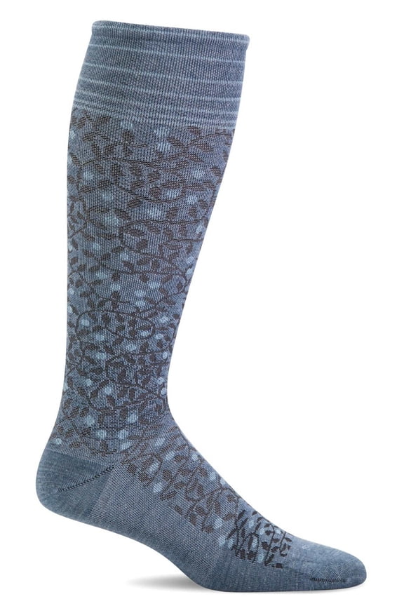 | Women's New Leaf | Firm Graduated Compression Socks | S/M | Bluestone