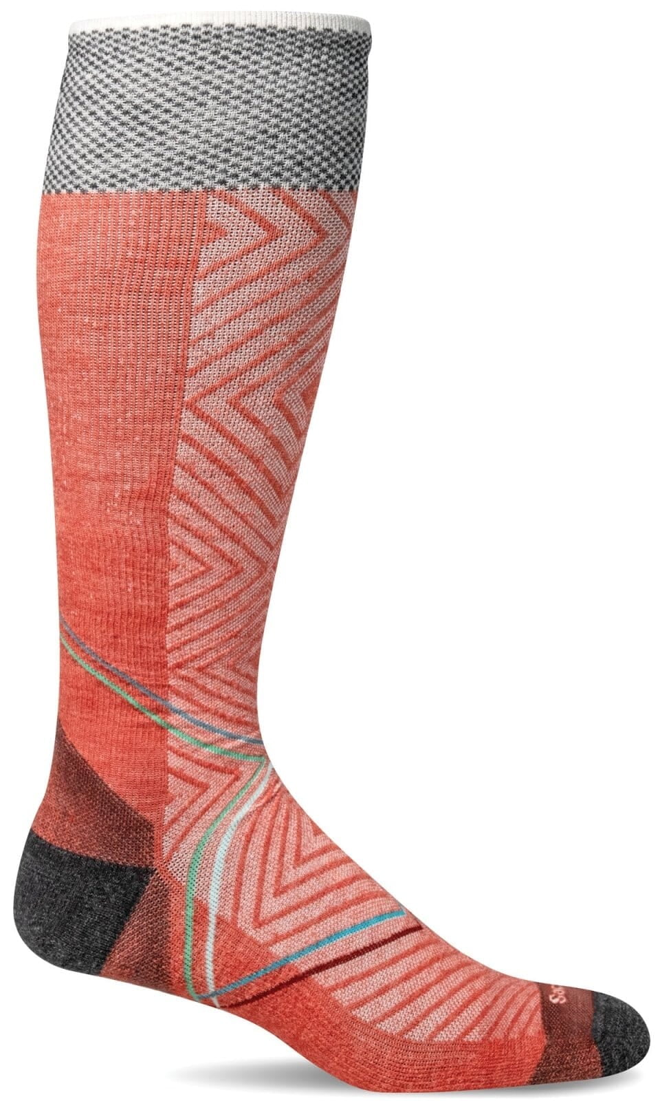 Sockwell Women's Pulse Knee High Firm Graduated Compression Socks Medium-Large Guava