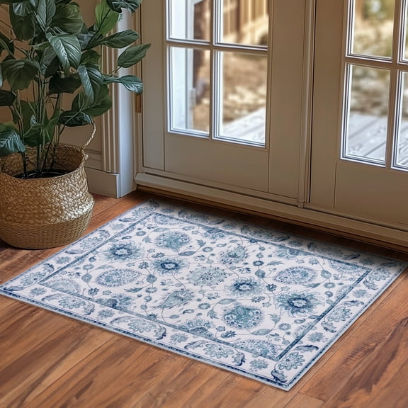 Socofuz 2'x3' Small Doormats, Non-Slip Washable Rugs, Vintage Carpet for Entrances, Hallways, Bathrooms