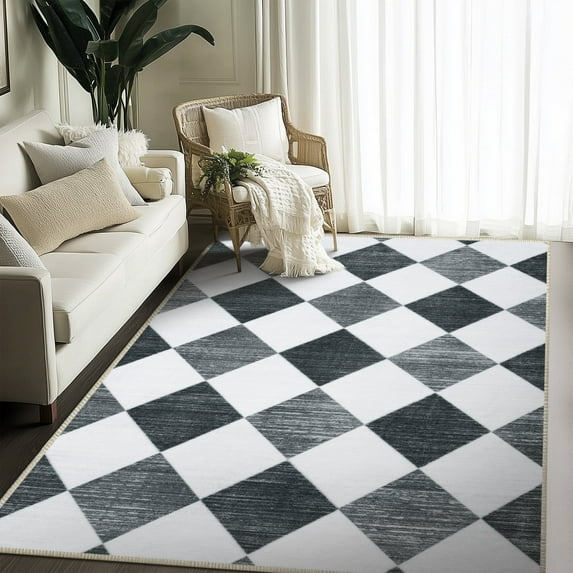 Socofuz 5'x7' Non-Slip Area Rugs for Living Room, Soft Stain Resistant Carpet for Bedroom Dinning Room Home Office