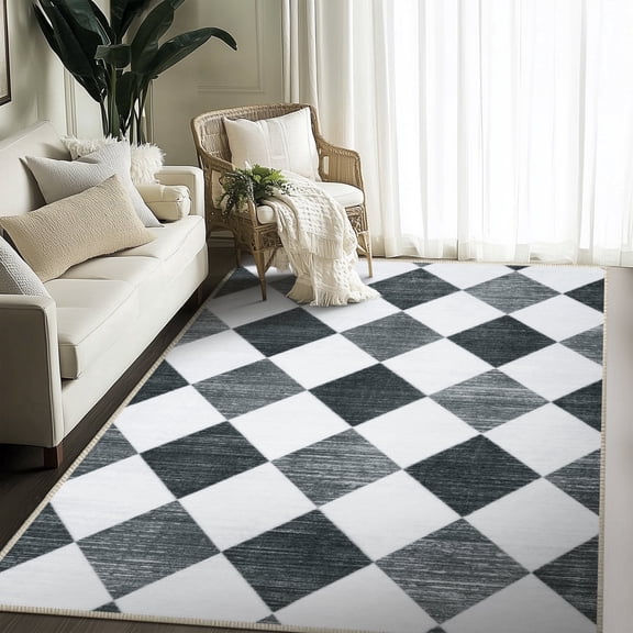 Socofuz 5'x7' Non-Slip Area Rugs for Living Room, Soft Stain Resistant Carpet for Bedroom Dinning Room Home Office