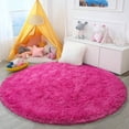 thumbnail image 1 of Socofuz 6ft Round Super Fluffy Rug for Baby Nursery, Round Hot Pink Carpet for Kids' Room, Living Room, and Modern Interior Decor, 1 of 8