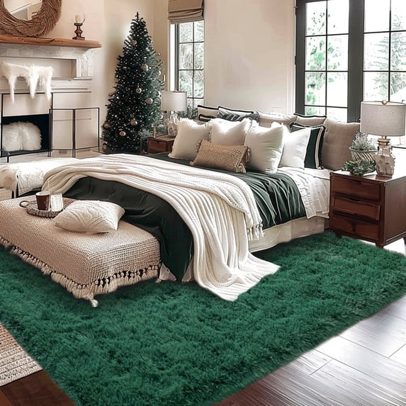 Socofuz 8x10ft Fluffy Rug for Living Room, Super Soft Plush Indoor Carpet for Bedroom, Girl Children's Room, Dormitory Home Decor