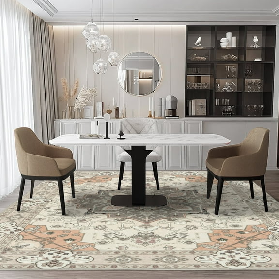 Socofuz Area Rugs for Living Room 8'x10', Non Slip Washable Large Carpet for Bedroom Dinning Room Home Office