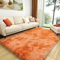 thumbnail image 1 of Socofuz Fluffy Area Rugs for Living Room,4x6 Shag Rectangular Carpets for Bedroom Tie-dye Orange, 1 of 7