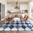 thumbnail image 1 of Socofuz Large Area Rugs for Living Room, Blue Geometric Diamond Carpet Machine Washable Non-slip, 8'x10', 1 of 8