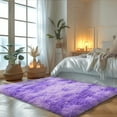 thumbnail image 1 of Socofuz Large Fluffy Rug for Living Room, Super Soft Plush Modern Indoor Carpet for Bedrooms Children's Rooms Nurseries Home Decor, 8x10ft Tie Dye Purple, 1 of 10