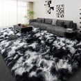 thumbnail image 1 of Socofuz Large Fluffy Rugs for Living Room, 9x12ft Black and White Shag Carpets for Kids Room Bedroom Nursery, 1 of 7