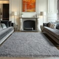 thumbnail image 1 of Socofuz Modern Soft Fluffy Carpet for Living Room, Shaggy Rug for Bedroom Nursery Room, 6'x9', Light Grey, 1 of 9