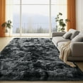 thumbnail image 1 of Socofuz Solid Shag Collection Rug–6x9ft Charcoal Gray Fluffy Area Rugs Perfect for Living Room, Dining room, 1 of 7