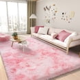 thumbnail image 1 of Socofuz Super Soft Fluffy Rug for Bedroom,6x9 Tie-dye Pink Anti-Skid Plush Floor Carpet for Living Room Home Decor, 1 of 7