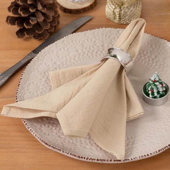 Socomi Linen Napkins Olive Green Easter Spring Cloth Napkins Bulk Washable Cotton Set of 6 17"x17" for Wedding Party Bridal Baby Shower Birthday Table Decorations