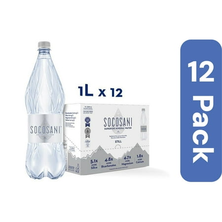 Socosani Still Mineral Water Recycled Plastic 33.8 fl oz (Pack Of 12)