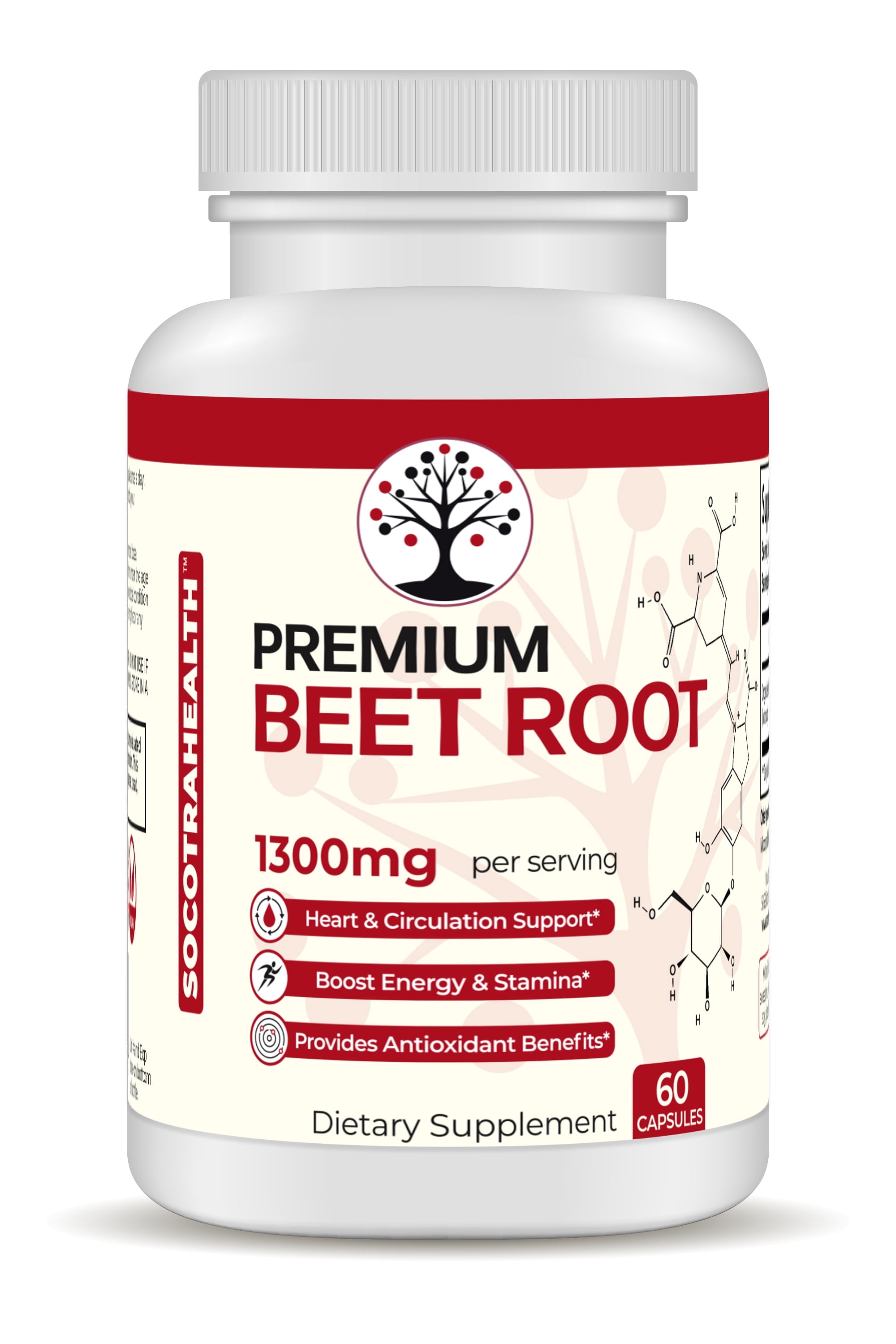 Root 108 Socotra Health Beet Root Capsules, 60 Vegan Organic Nitric Oxide ...