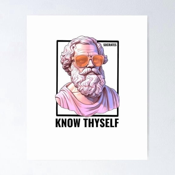 Socrates Know Thyself Stoic Quote Poster Wall Art Modern Wall Decor For Living Room Bedroom