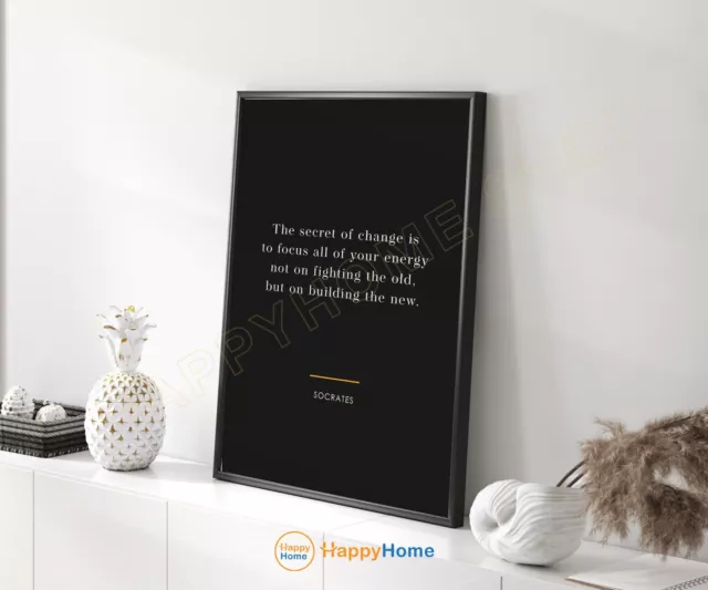 Socrates Quote Wall Art The Secret Of Change Life Philosophy Quotes