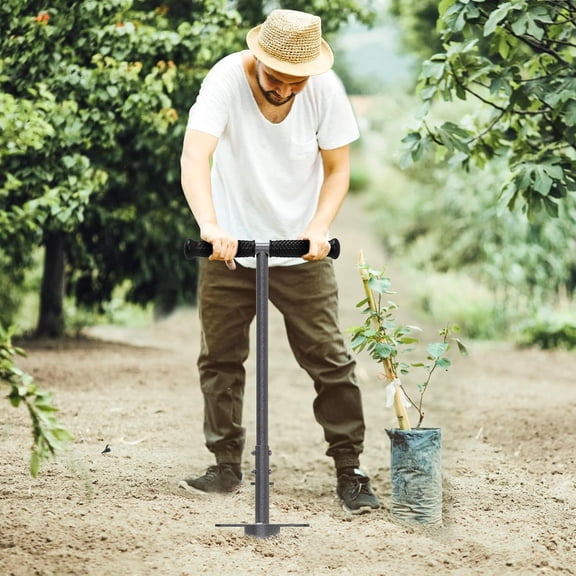 Sod Plugger, Turf Cutter and Grass Plugger Tool with Dual Pedals, Serrations, and Non-Slip Soft Rubber Grip Handle, Perfect for Zoysia, Bermuda and More (Upgrade)