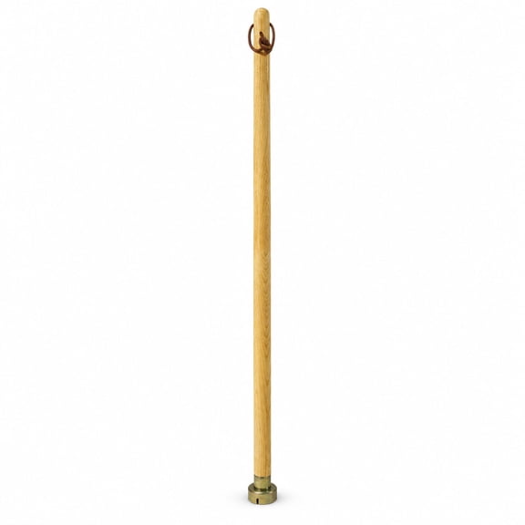 Sod Staple Driver with 2" Magnetic Head, 42" Light Brown Wood Landscape Spike Installer for Fabrics and Erosion Covers