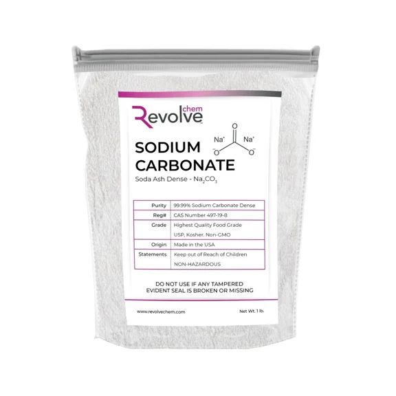 Soda Ash Dense 1 lbs. Pure 99.99% Sodium Carbonate USP Grade, Kosher, Non-GMO, Multi-Use