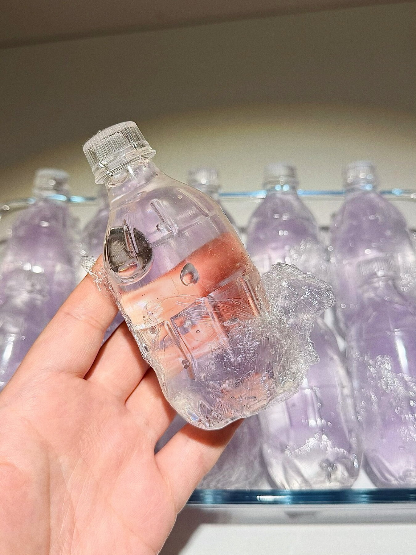 Soda Bottle Stress Ball - Water Bottle Squeeze Ball for ASMR Sensory Relief, Adult Anti-Stress Fidget Gadget for Desk & Travel